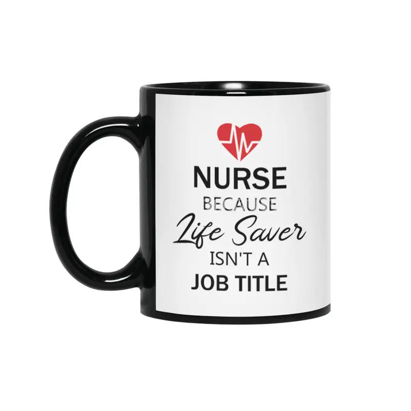 Nurse funny quote gift birthday christmas saying Siyah Kupa