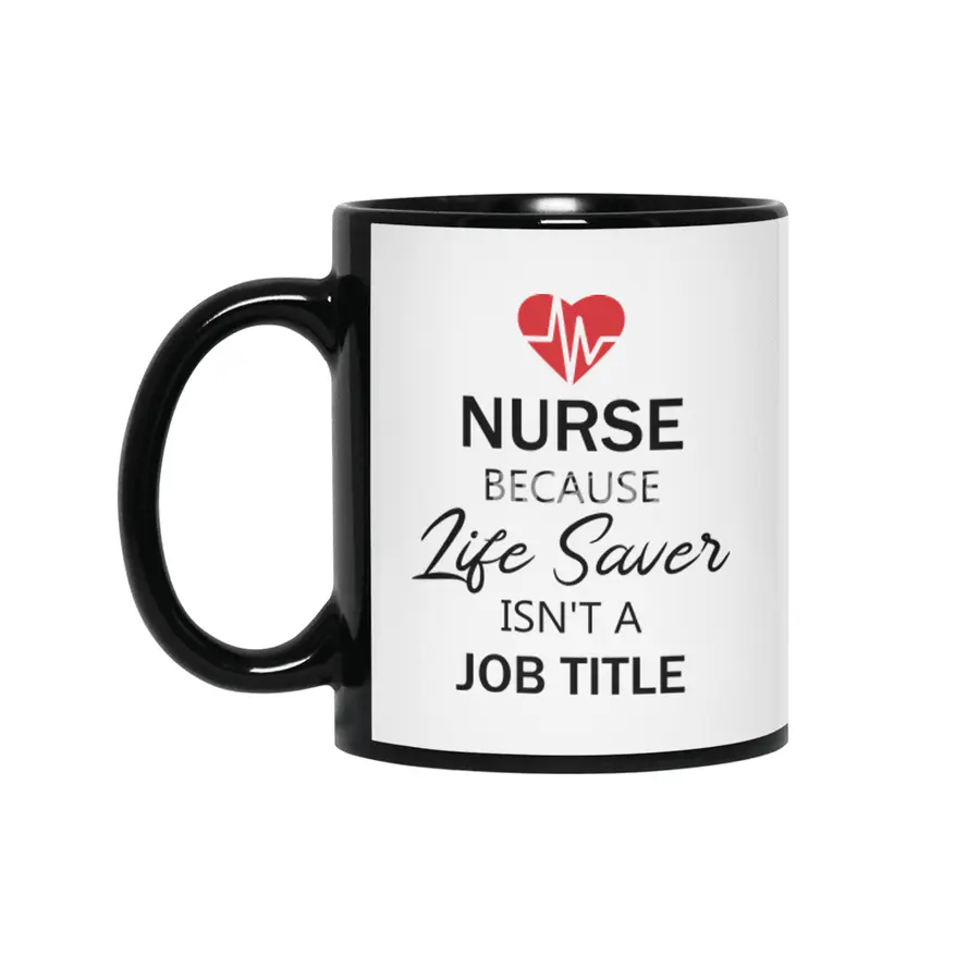 Nurse funny quote gift birthday christmas saying Siyah Kupa