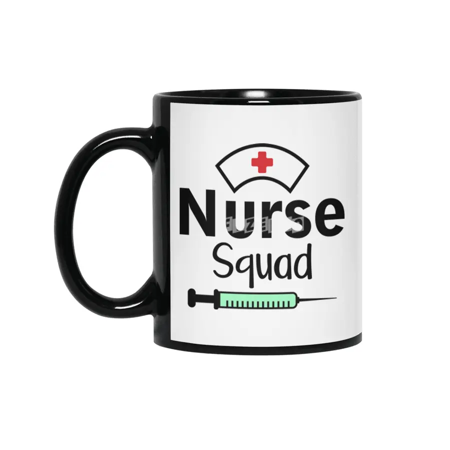 Nurse funny quote gift birthday christmas saying Siyah Kupa