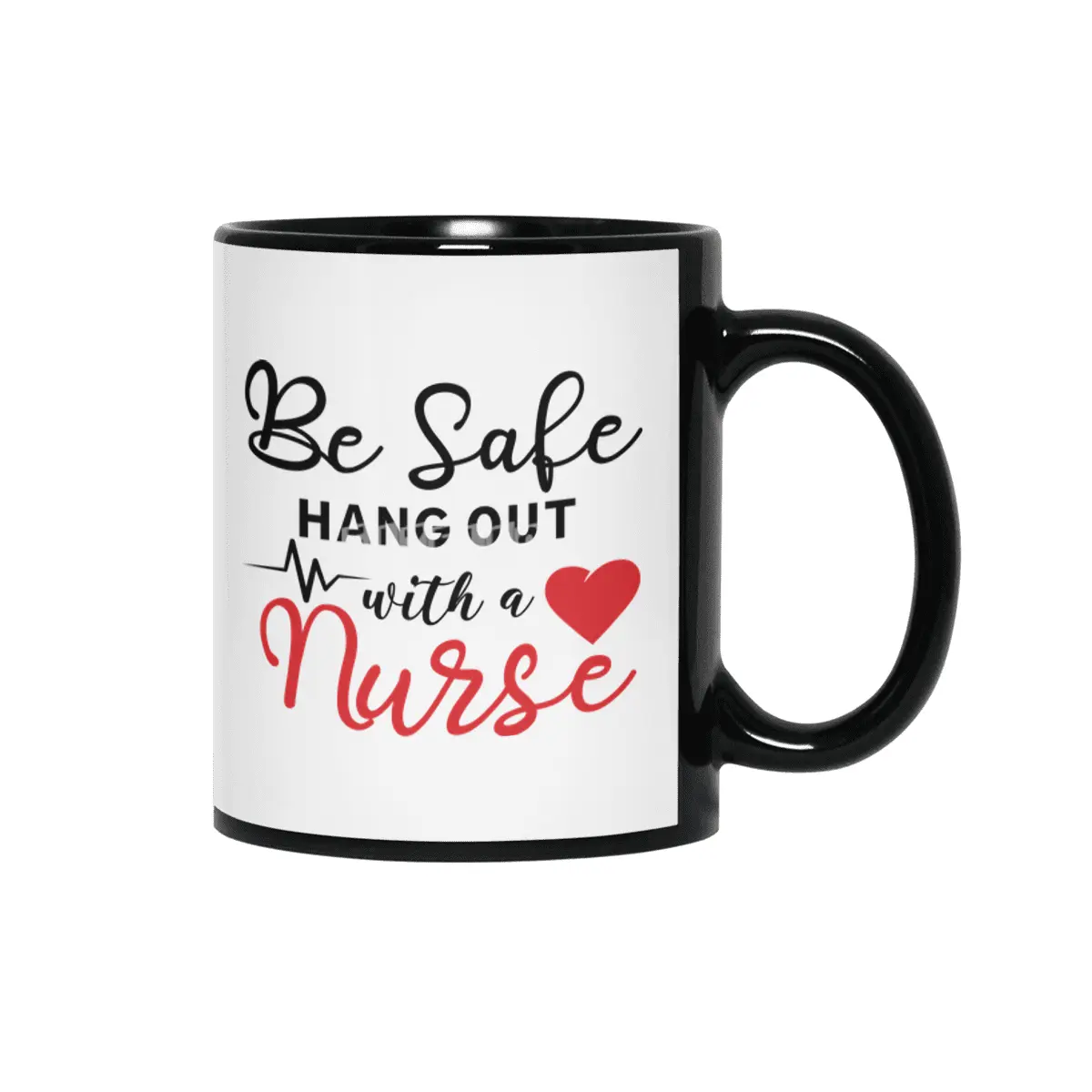 Nurse funny quote gift birthday christmas saying Siyah Kupa