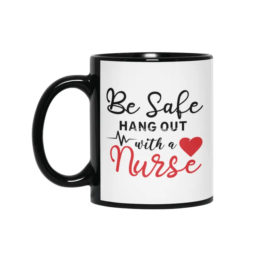 Nurse funny quote gift birthday christmas saying Siyah Kupa