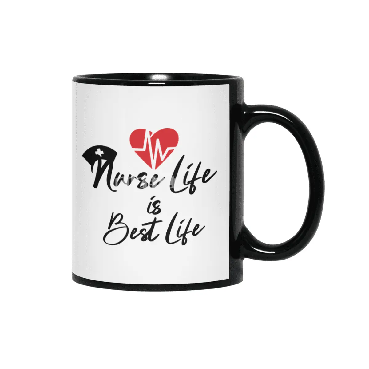 Nurse funny quote gift birthday christmas saying Siyah Kupa