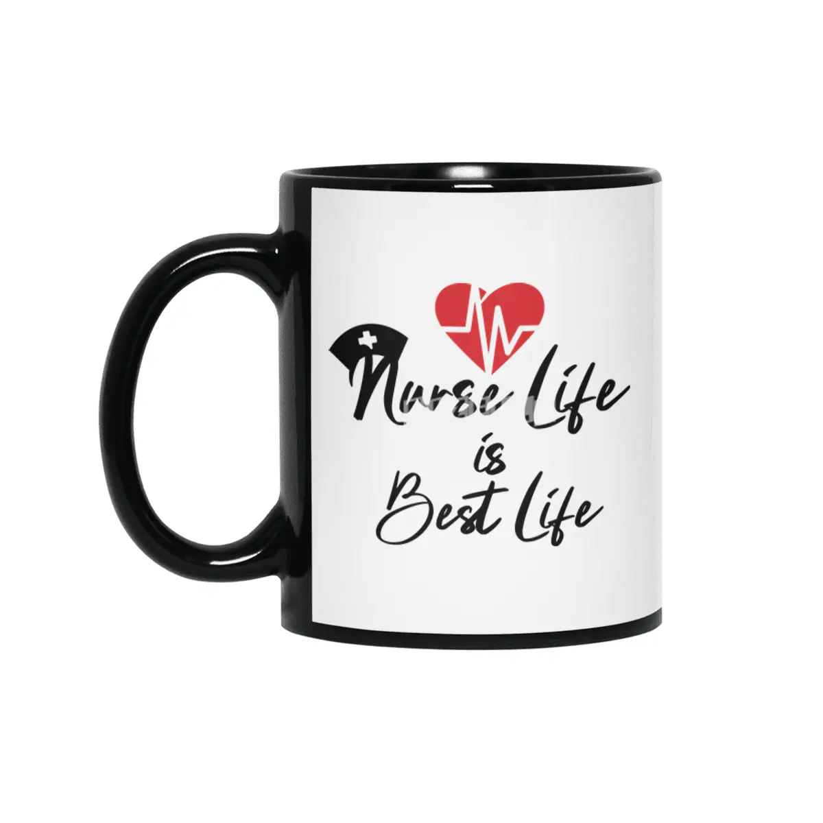 Nurse funny quote gift birthday christmas saying Siyah Kupa