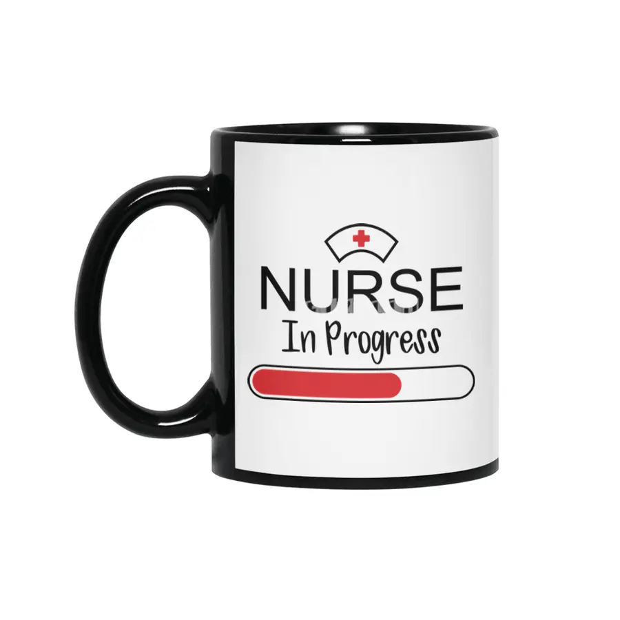 Nurse funny quote gift birthday christmas saying Siyah Kupa