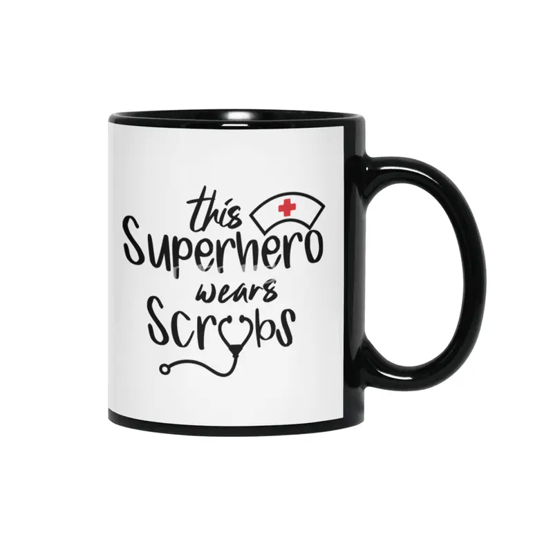 Nurse funny quote gift birthday christmas saying Siyah Kupa