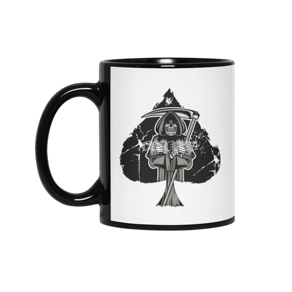 Poker Ace Of Spades Skull Las Vegas Gift Siyah Kupa