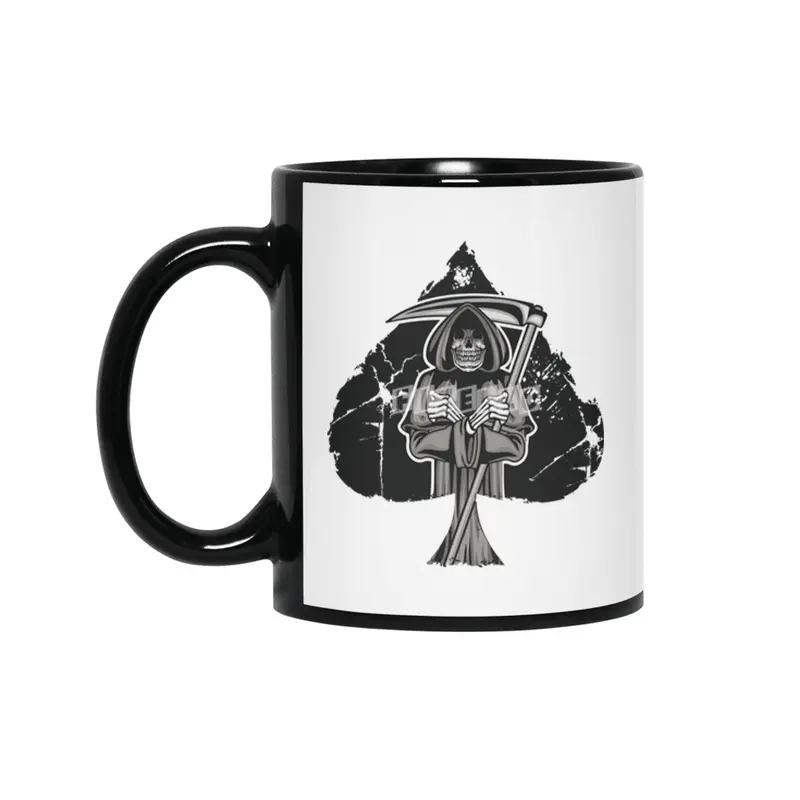 Poker Ace Of Spades Skull Las Vegas Gift Siyah Kupa