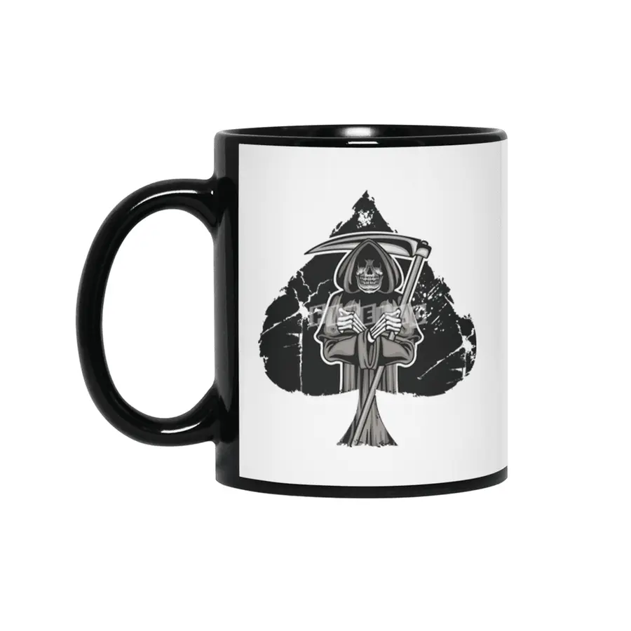 Poker Ace Of Spades Skull Las Vegas Gift Siyah Kupa