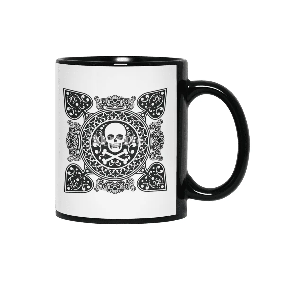 Poker Ace Of Spades Skull Las Vegas Gift Siyah Kupa