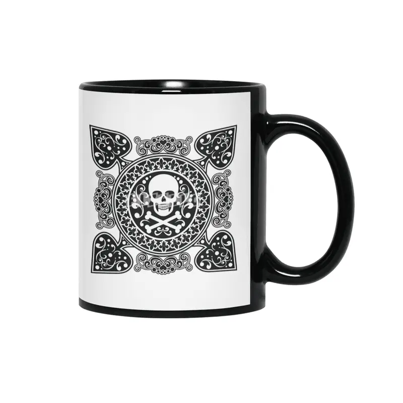Poker Ace Of Spades Skull Las Vegas Gift Siyah Kupa