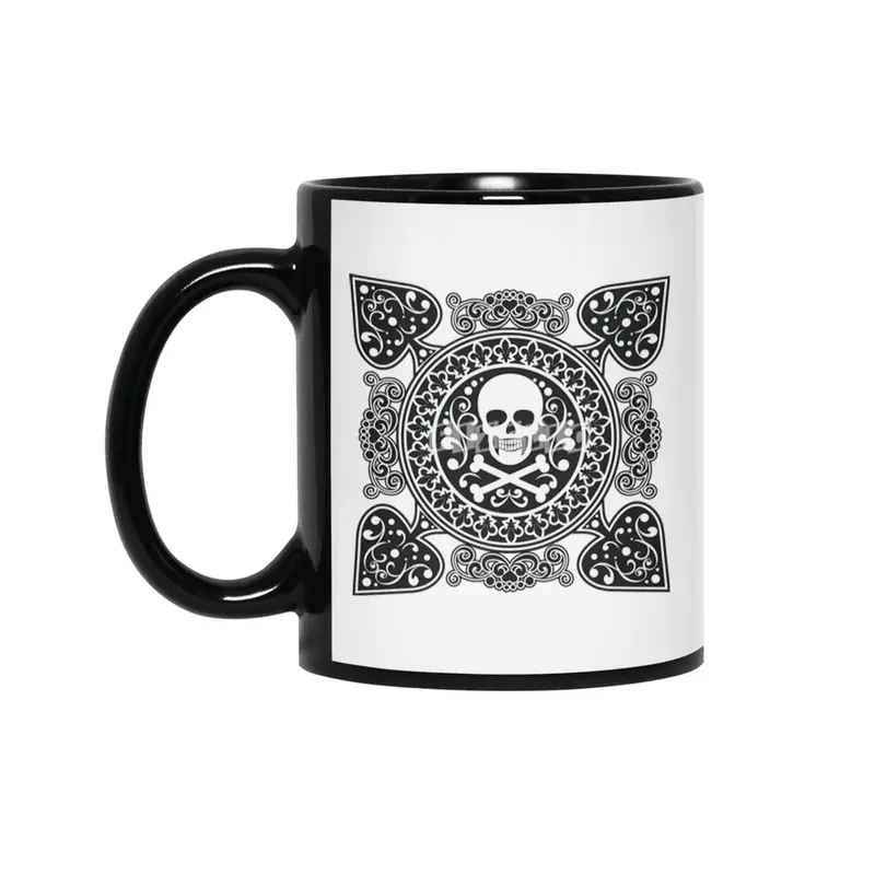 Poker Ace Of Spades Skull Las Vegas Gift Siyah Kupa