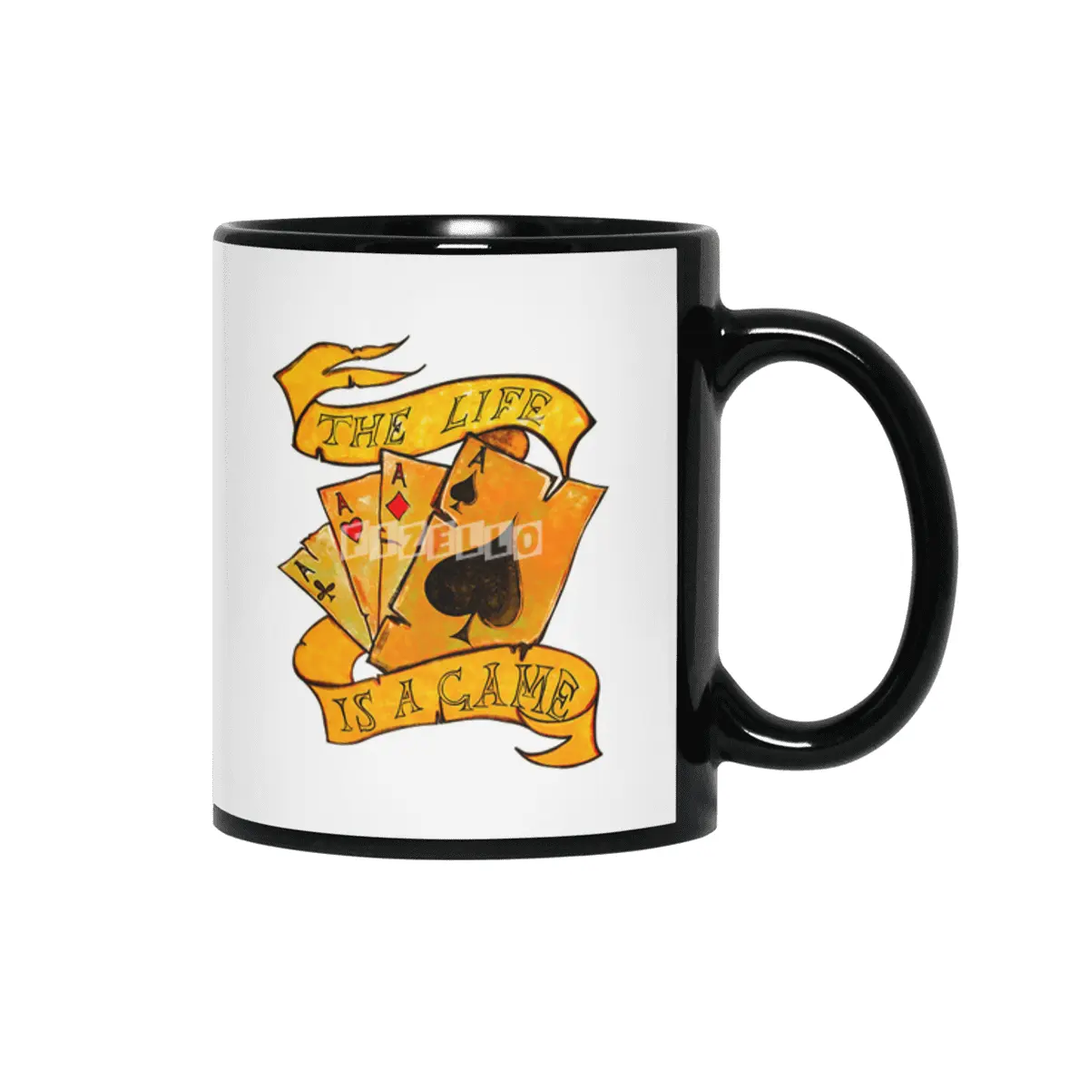 Poker Pik Ass Las Vegas Card Game Gift Siyah Kupa