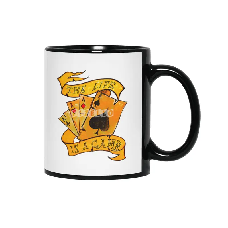 Poker Pik Ass Las Vegas Card Game Gift Siyah Kupa