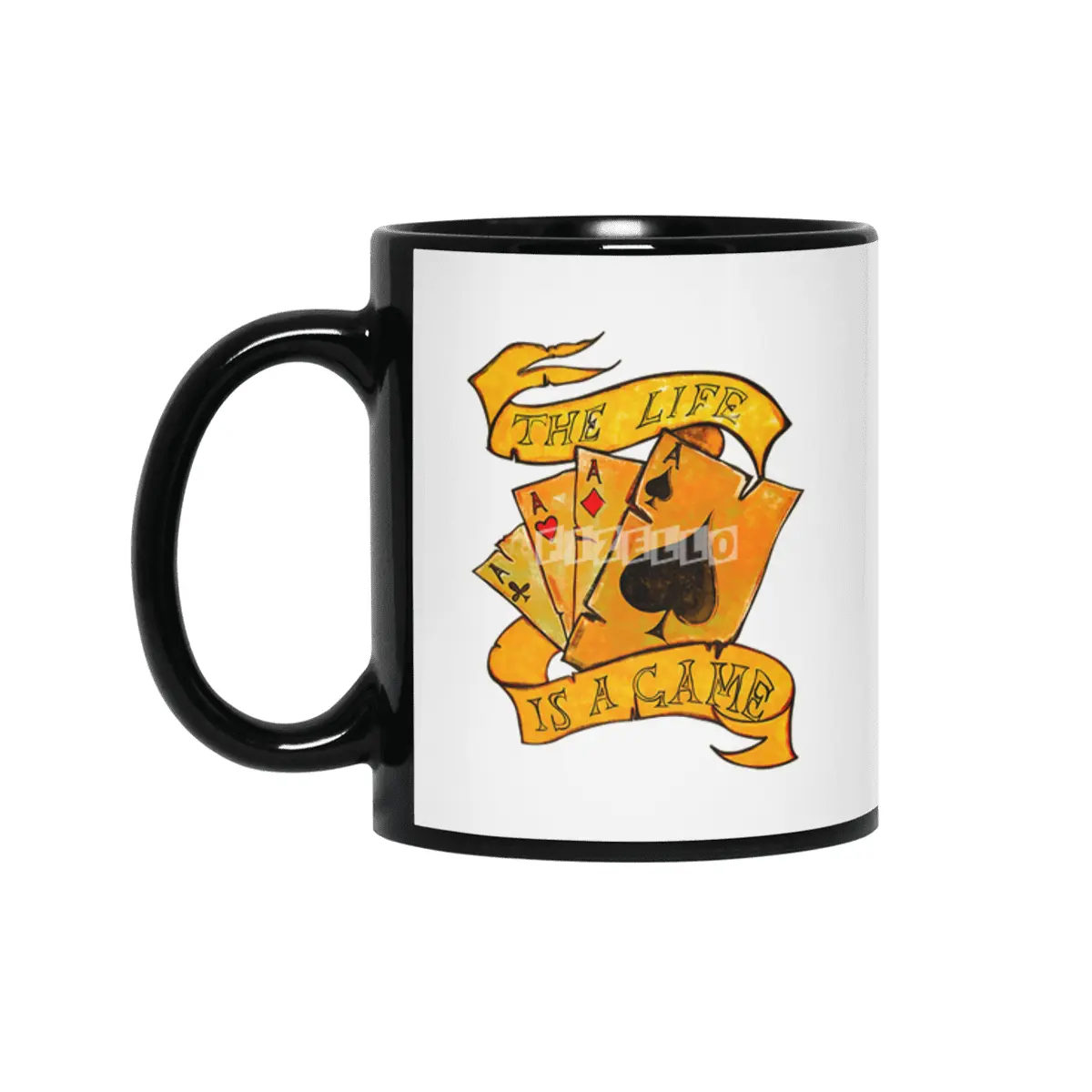 Poker Pik Ass Las Vegas Card Game Gift Siyah Kupa