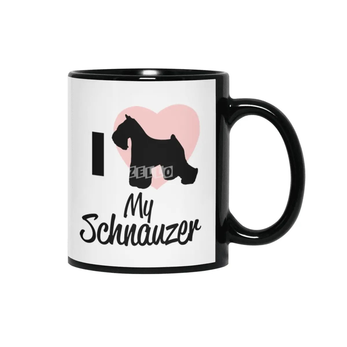 Schnauzer Dogs Dog Lover Gift Siyah Kupa