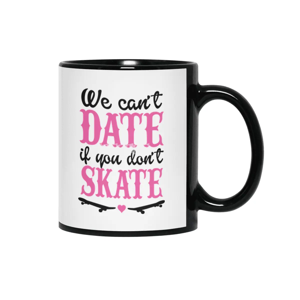 Skateboard Skater Girl Shirt Sk8er Skateboarder Siyah Kupa