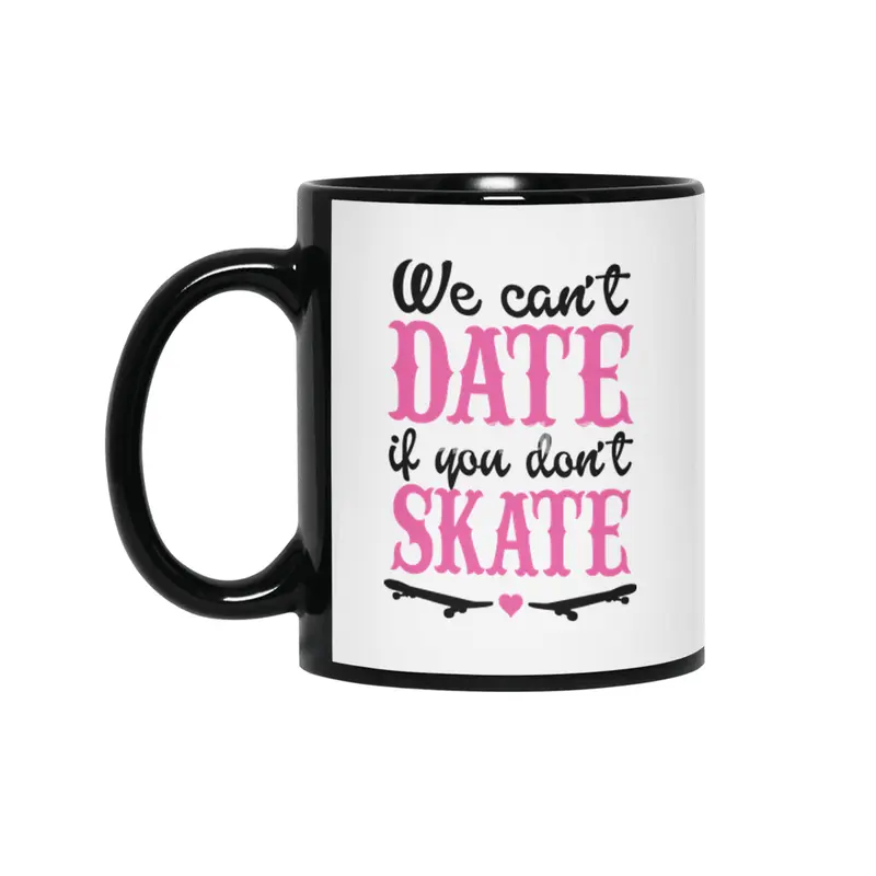 Skateboard Skater Girl Shirt Sk8er Skateboarder Siyah Kupa