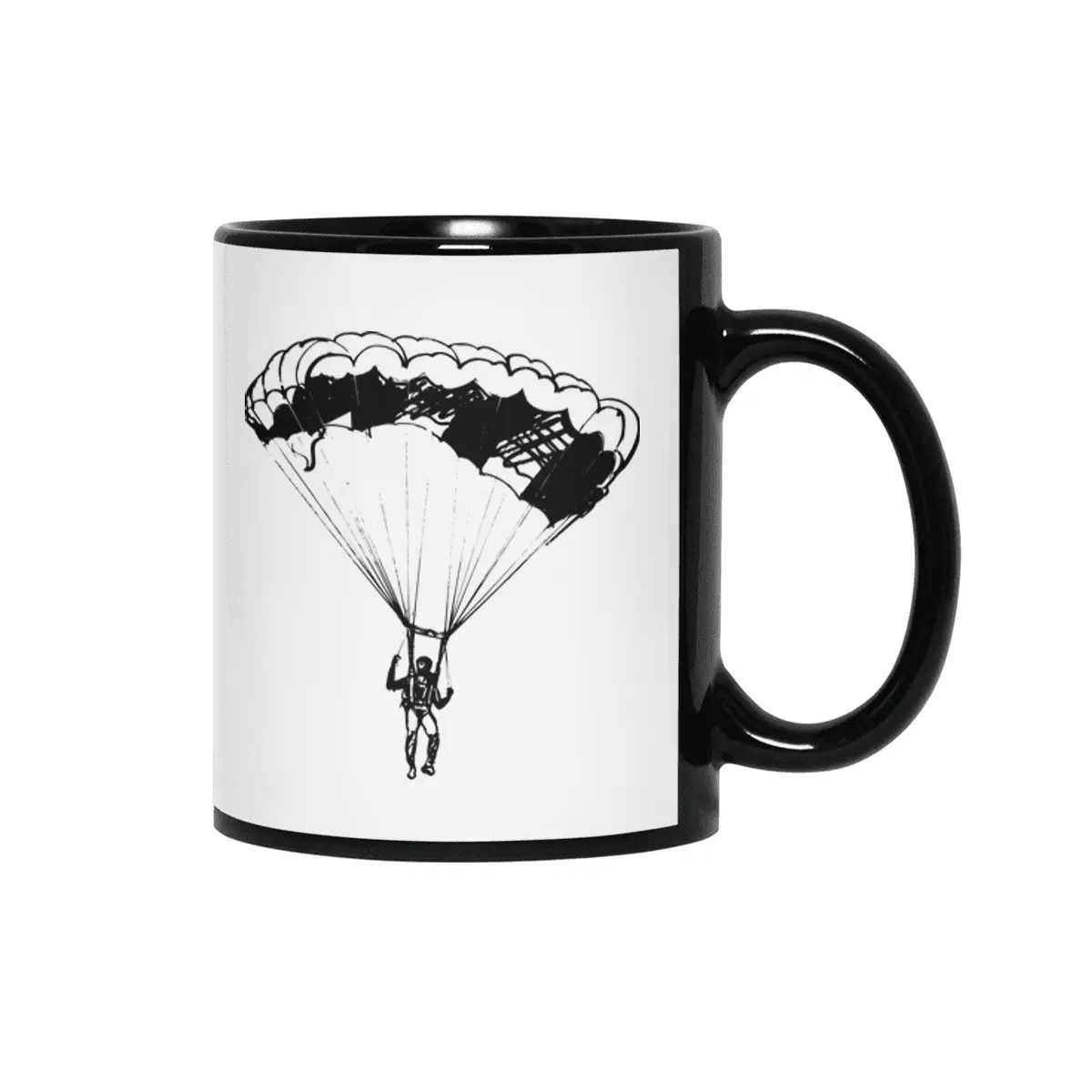 Skydiving, Skydive, Freefly, Parachute, Flying Siyah Kupa