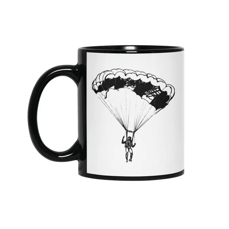 Skydiving, Skydive, Freefly, Parachute, Flying Siyah Kupa