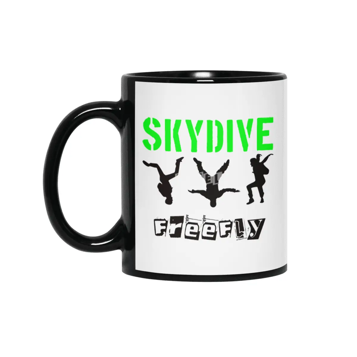 Skydiving, Skydive, Freefly, Parachute, Flying Siyah Kupa