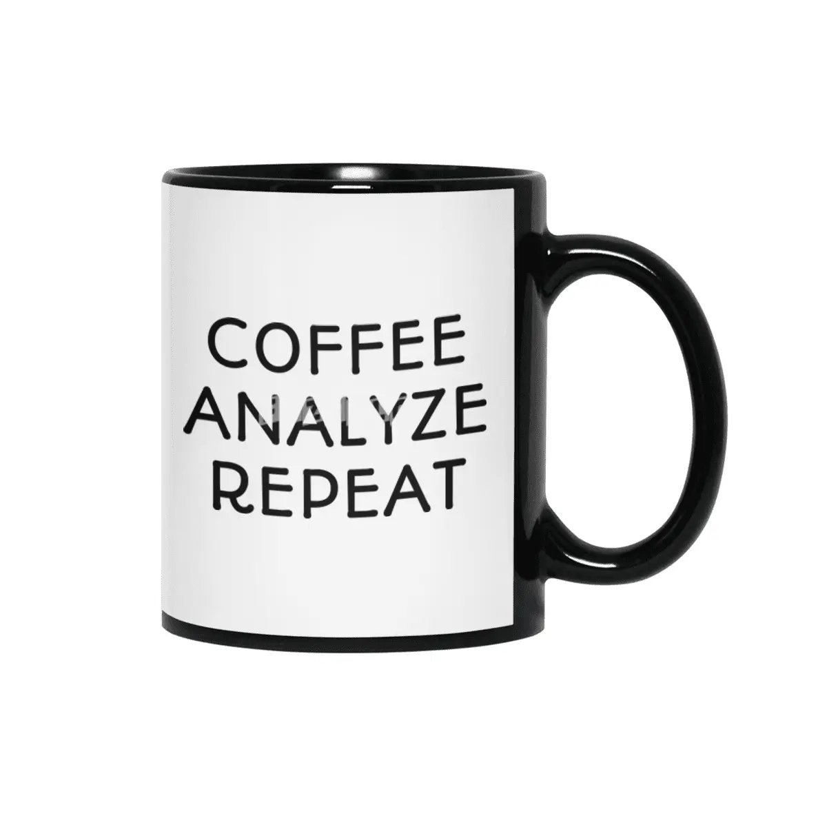 Coffee Analyze Repeat Siyah Kupa