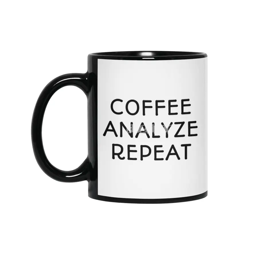 Coffee Analyze Repeat Siyah Kupa