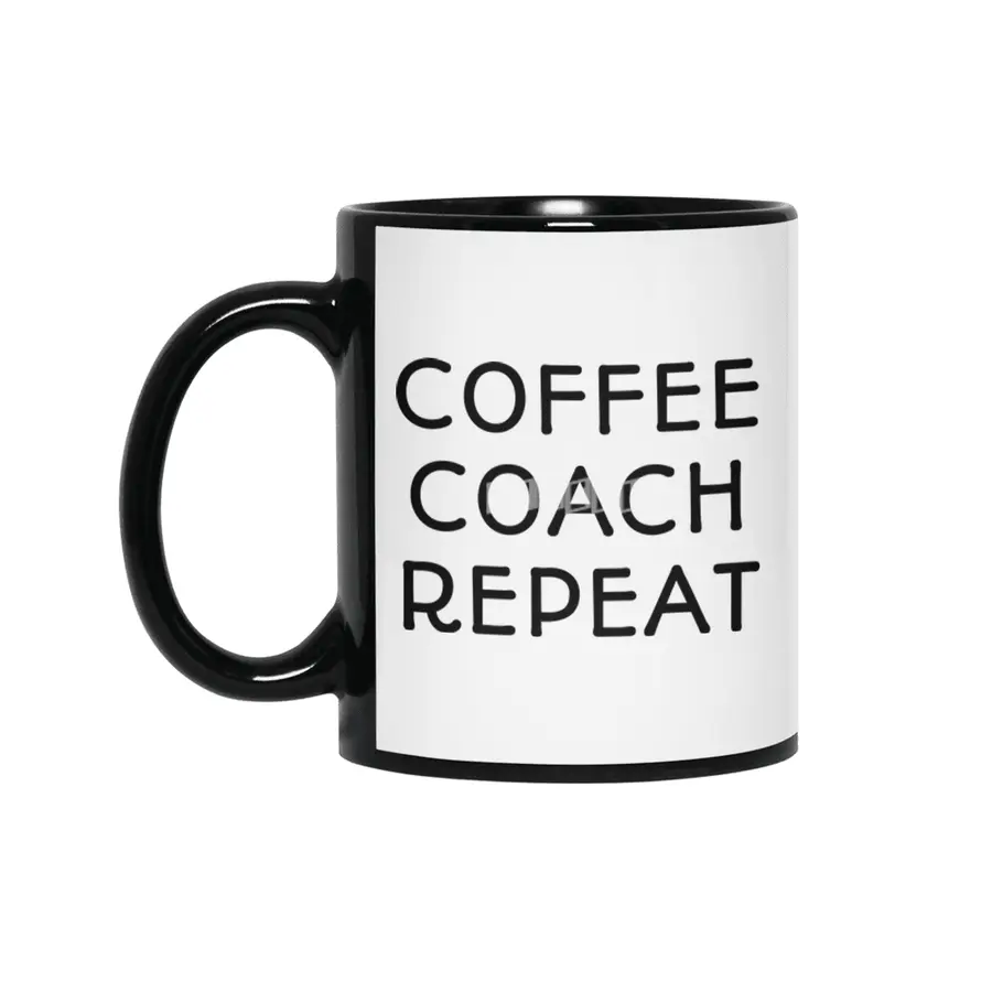 Coffee Coach Repeat Siyah Kupa