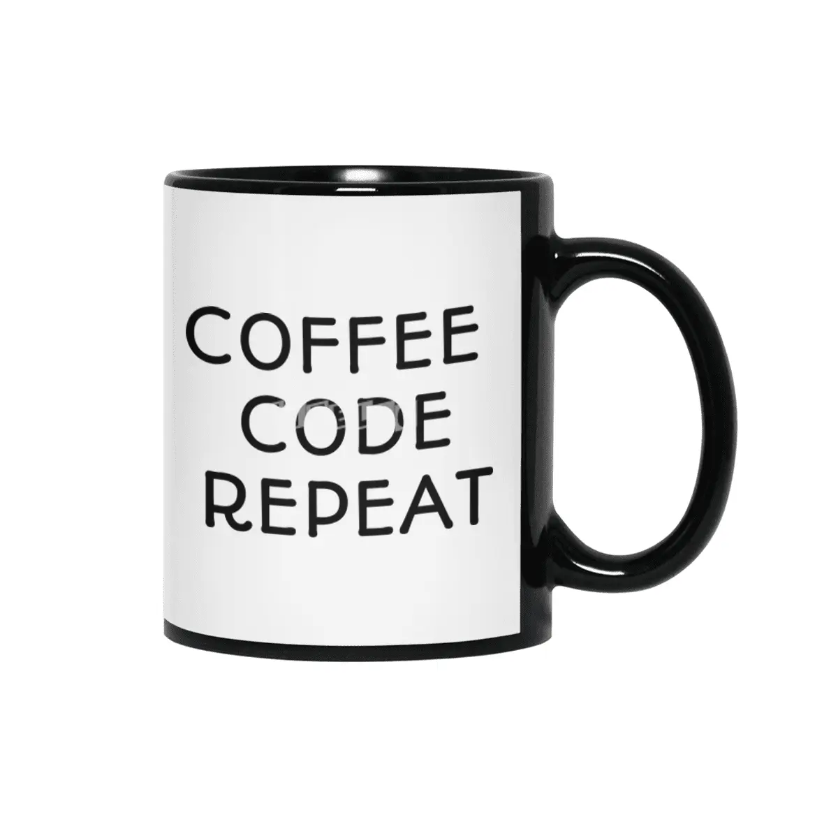 Coffee Code Repeat Siyah Kupa