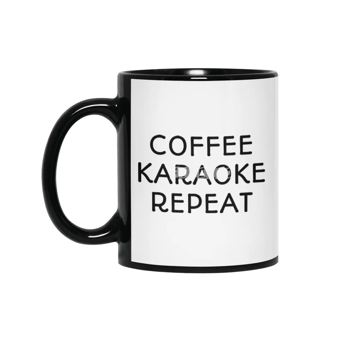 Coffee Karaoke Repeat Siyah Kupa