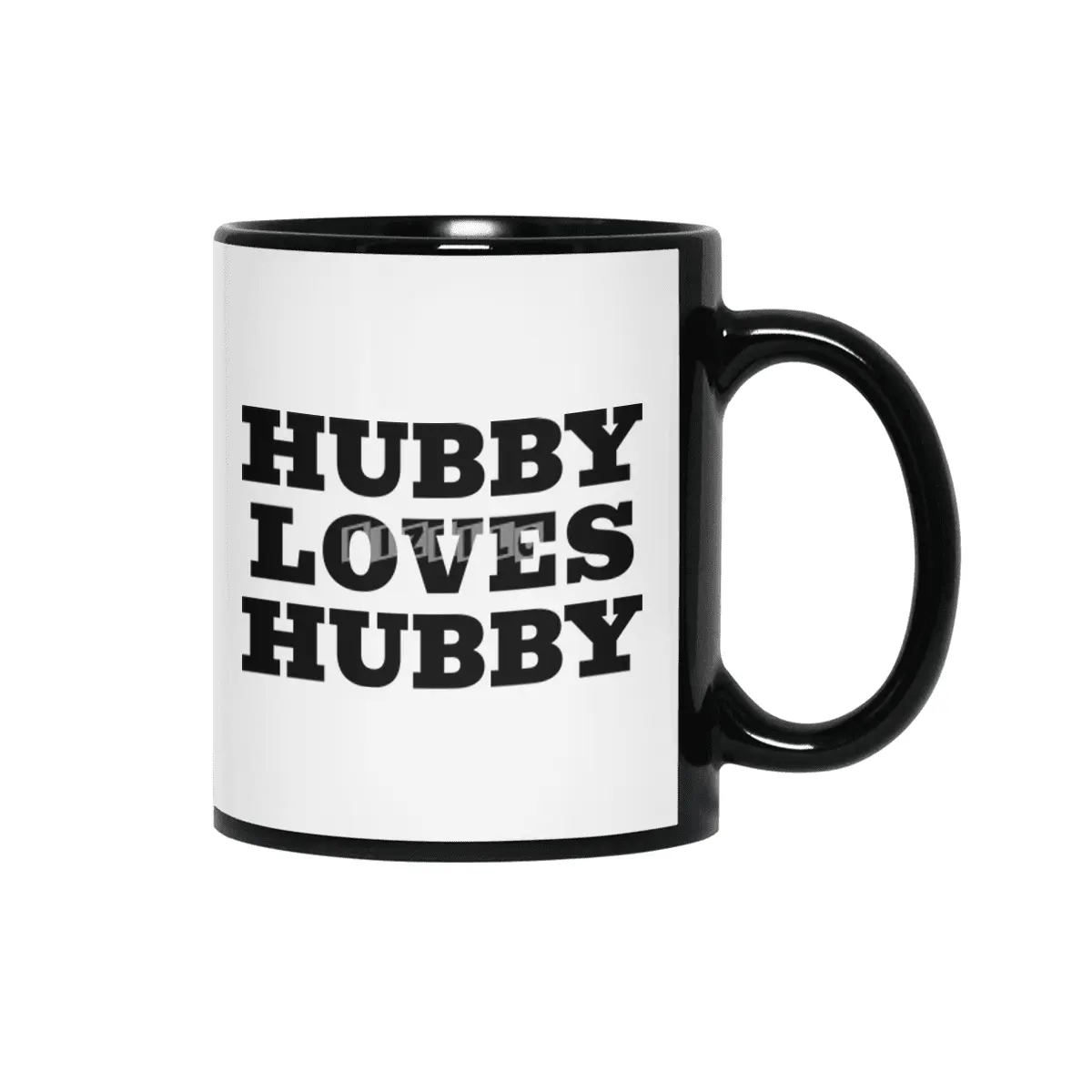 Hubby Loves Hubby Siyah Kupa