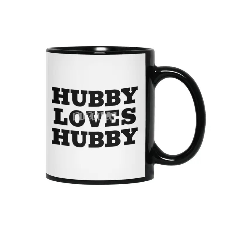 Hubby Loves Hubby Siyah Kupa