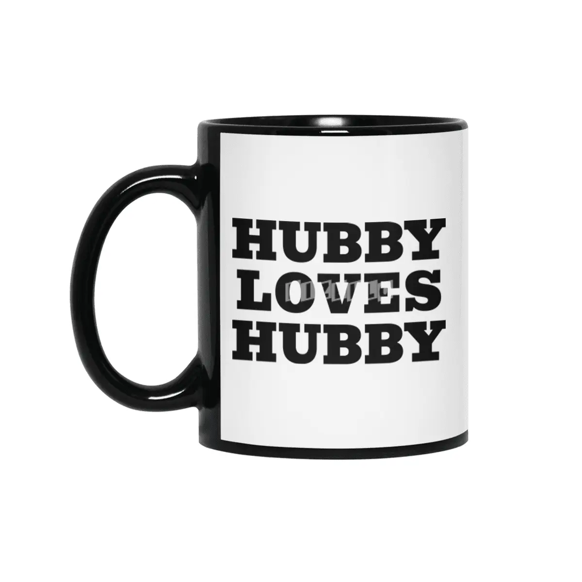 Hubby Loves Hubby Siyah Kupa