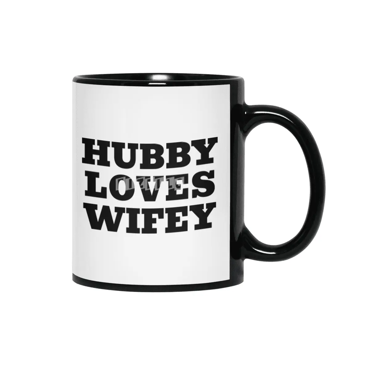 Hubby Loves Wifey Siyah Kupa