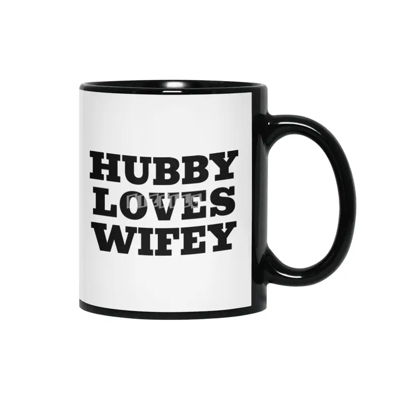 Hubby Loves Wifey Siyah Kupa