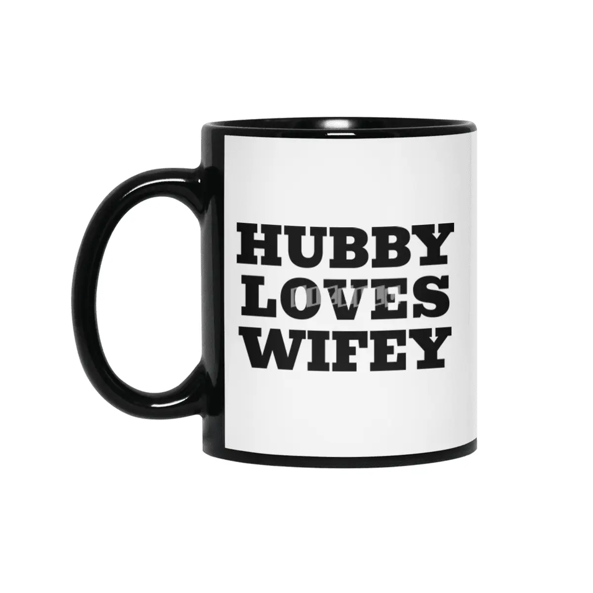 Hubby Loves Wifey Siyah Kupa