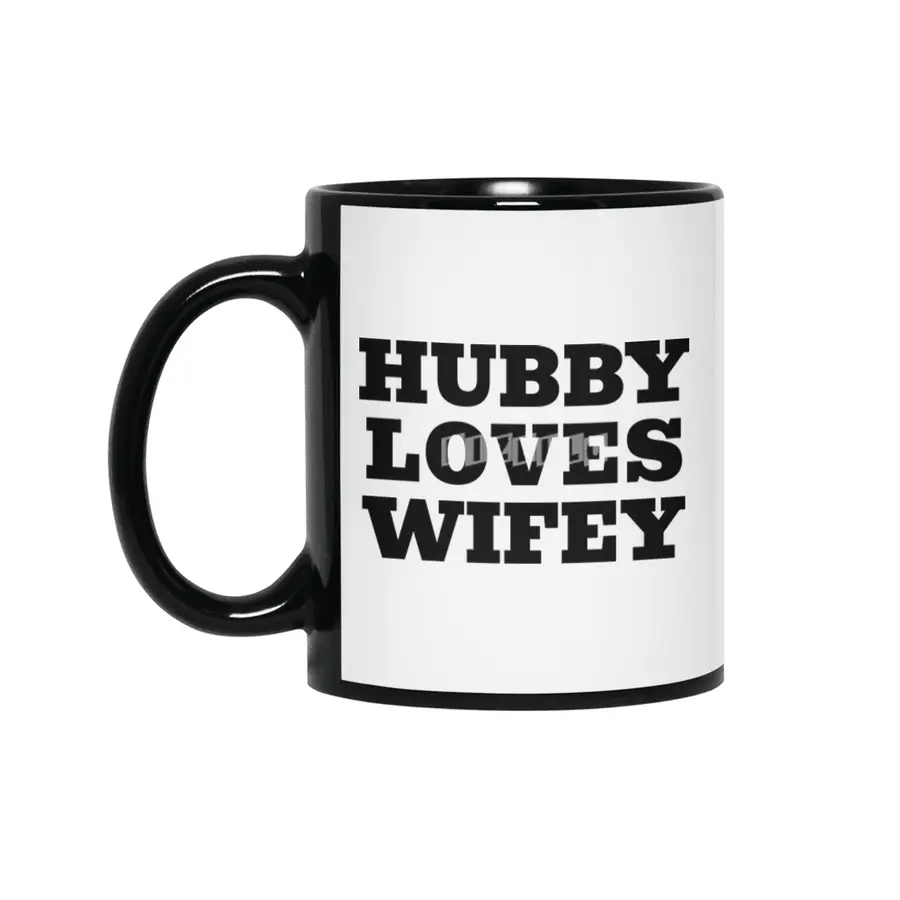 Hubby Loves Wifey Siyah Kupa