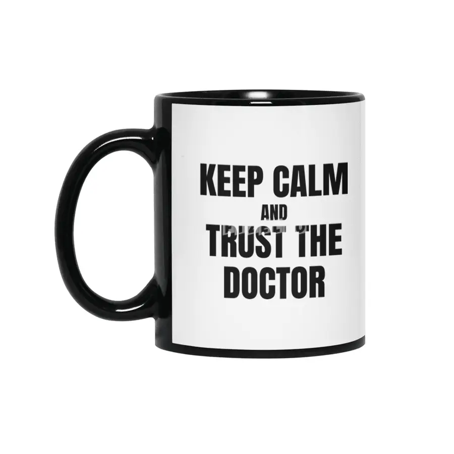 Keep Calm and Trust the Doctor Siyah Kupa