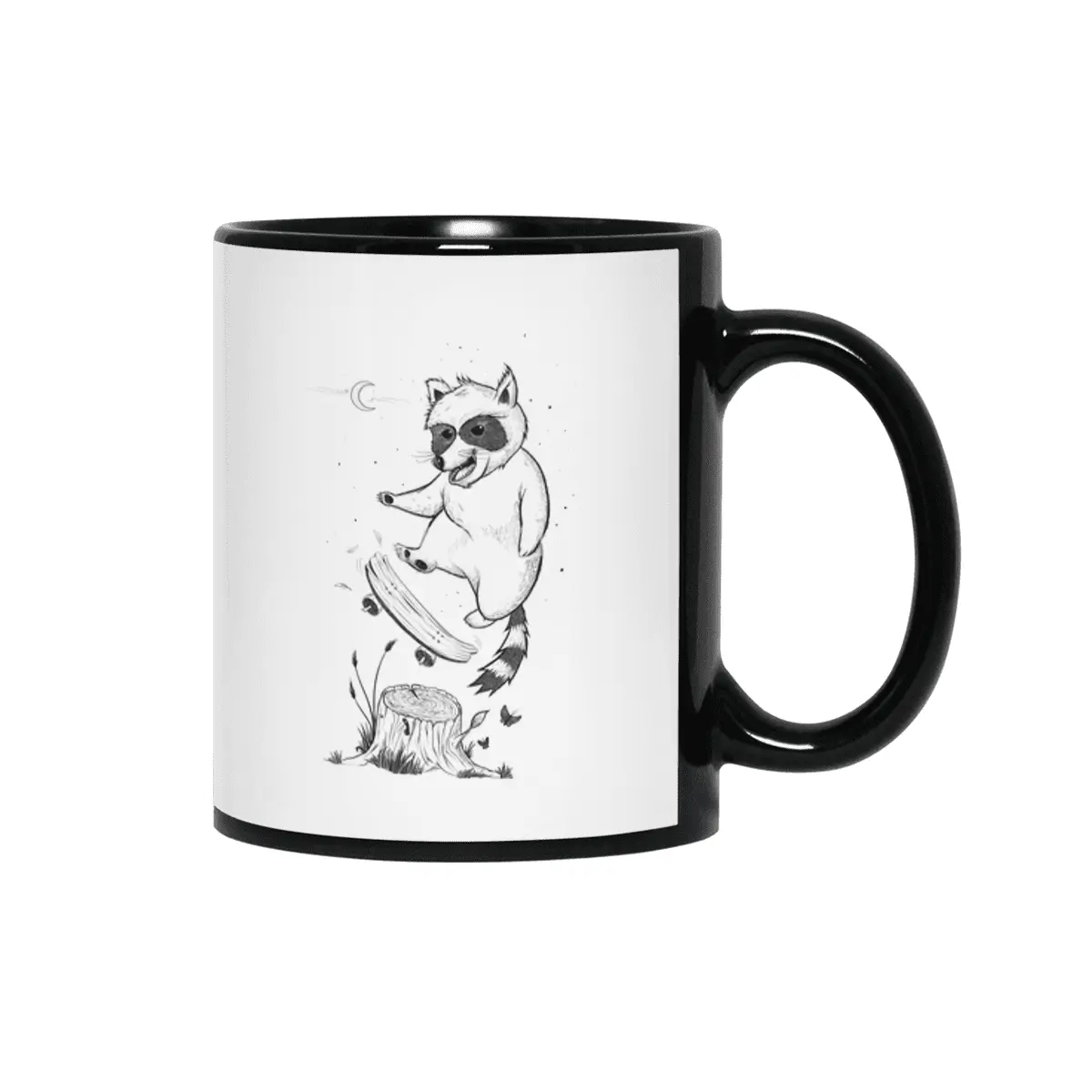 Flippin Racoon Siyah Kupa
