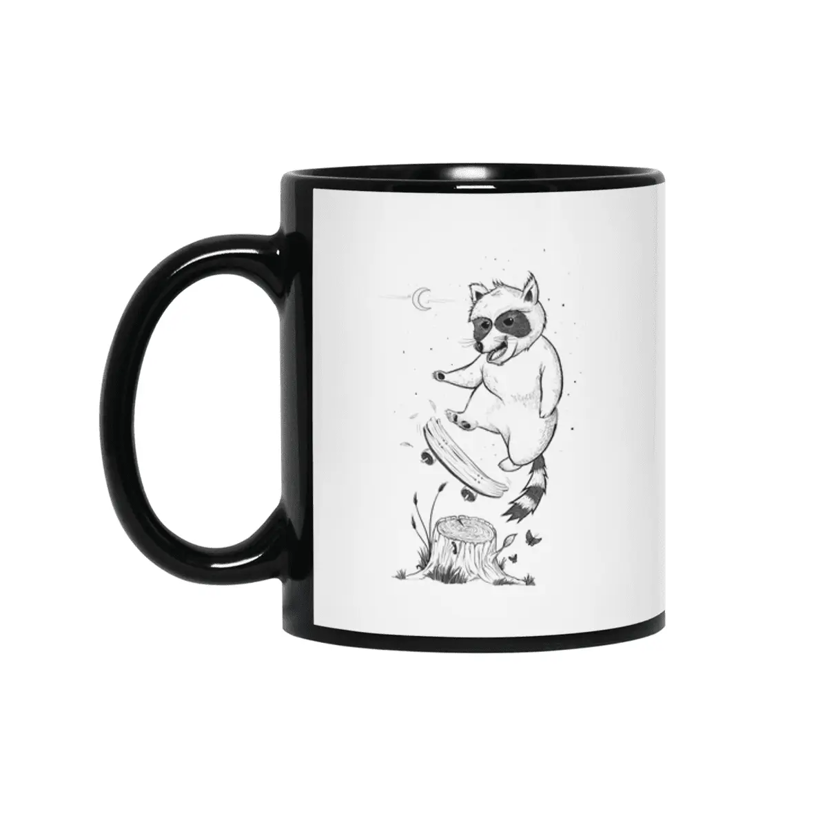 Flippin Racoon Siyah Kupa