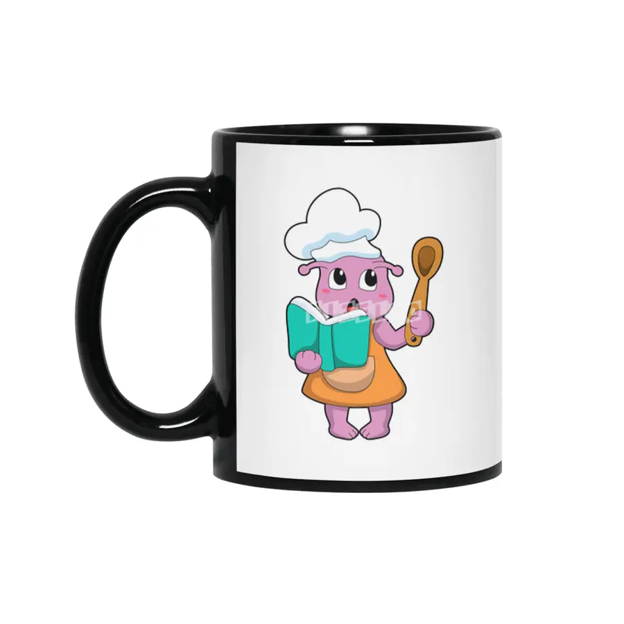Alien as Cook with Cookbook Siyah Kupa