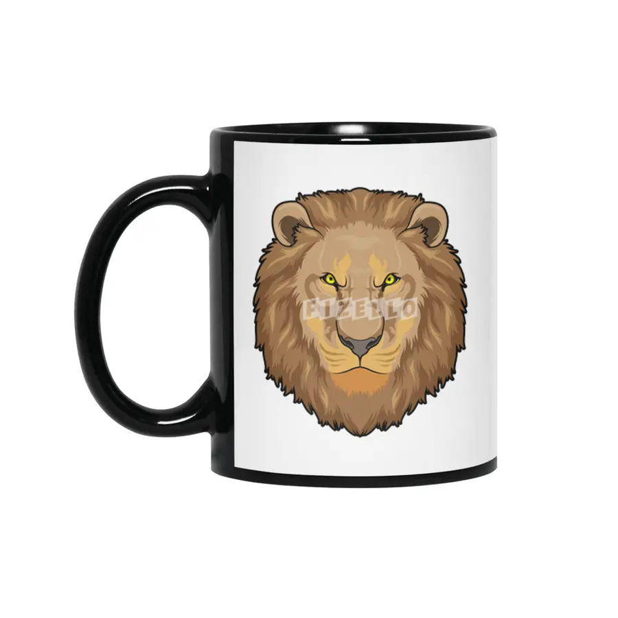 Angry Lion Siyah Kupa