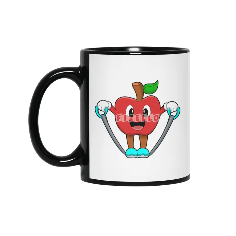 Apple at Fitness with Rope Siyah Kupa