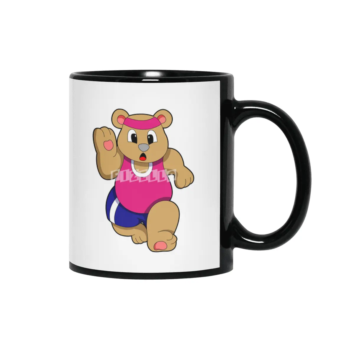 Bear at Fitness - Jogging with Headband Siyah Kupa