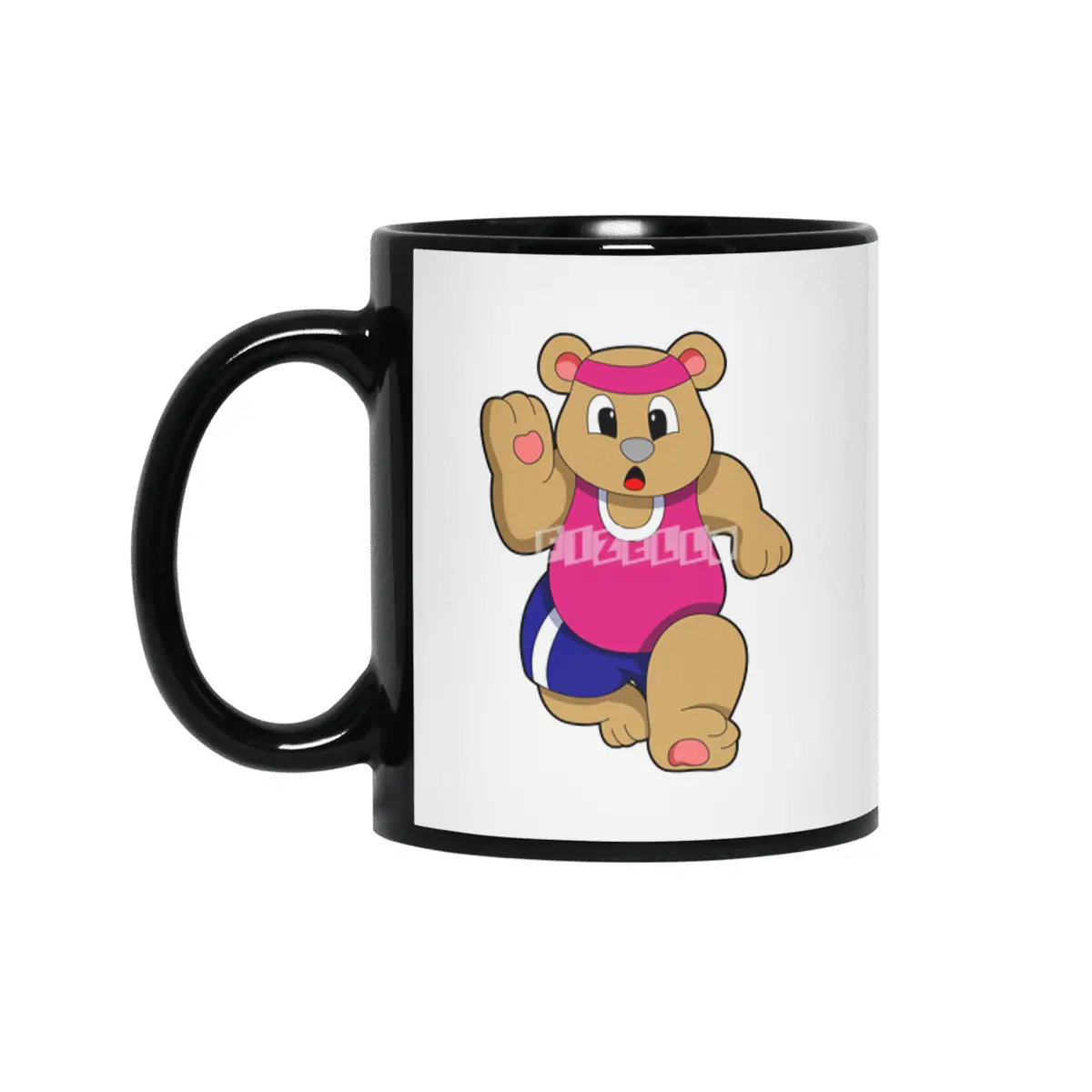 Bear at Fitness - Jogging with Headband Siyah Kupa