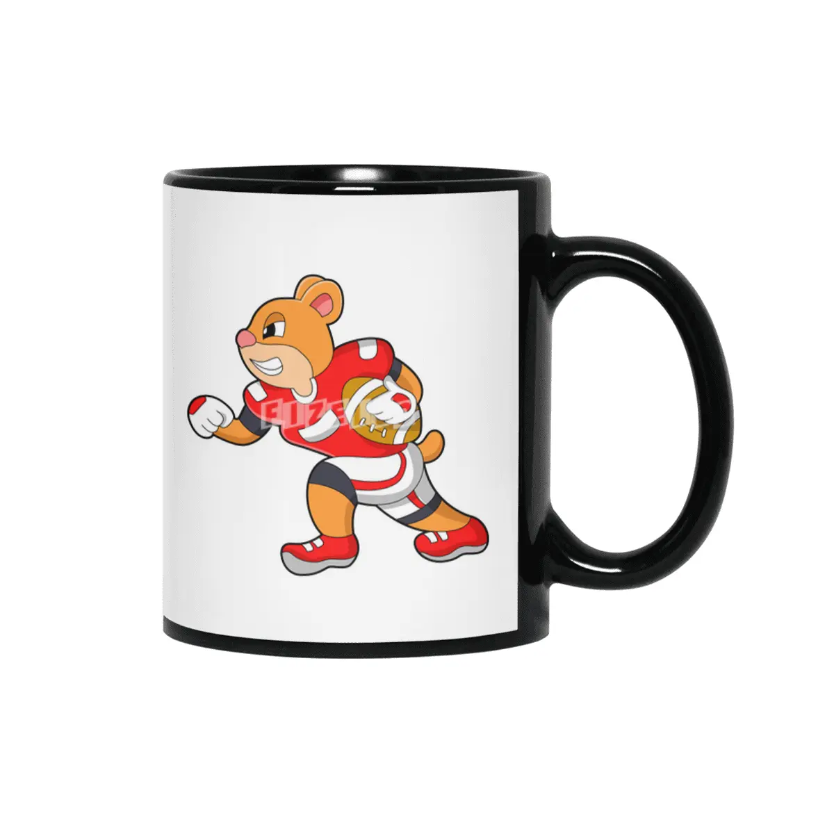 Bear at Football Sports Siyah Kupa
