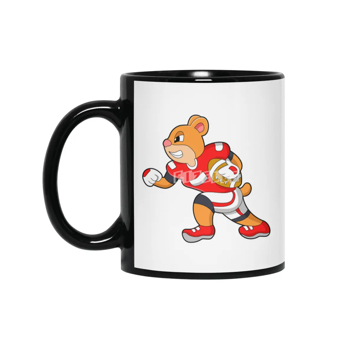 Bear at Football Sports Siyah Kupa
