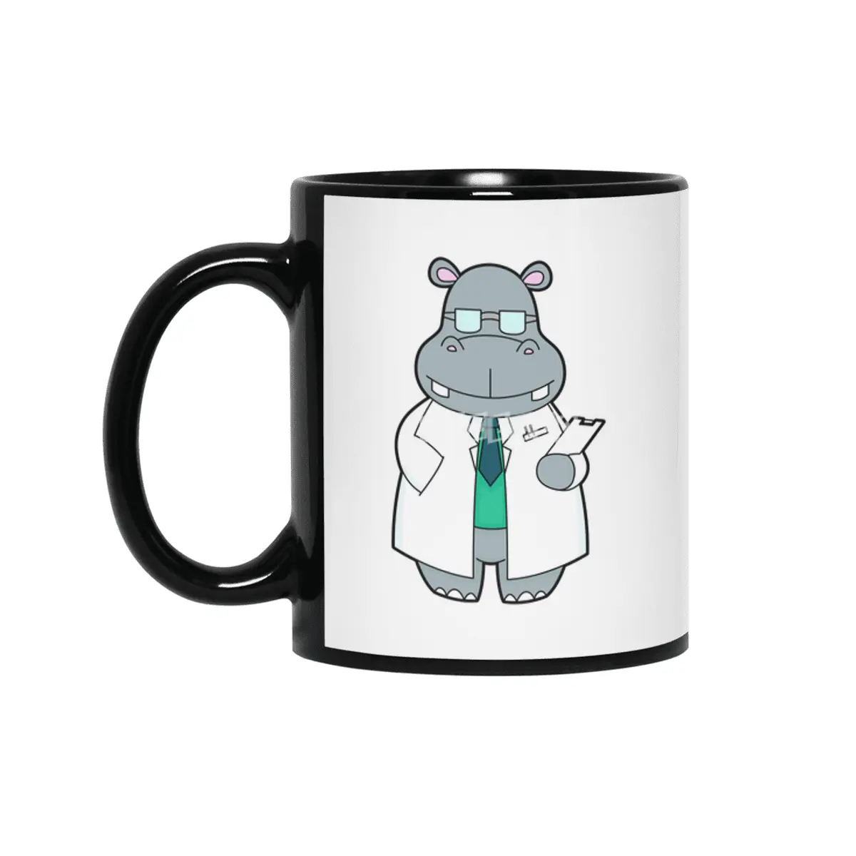 Hippo as Doctor with Smock Siyah Kupa
