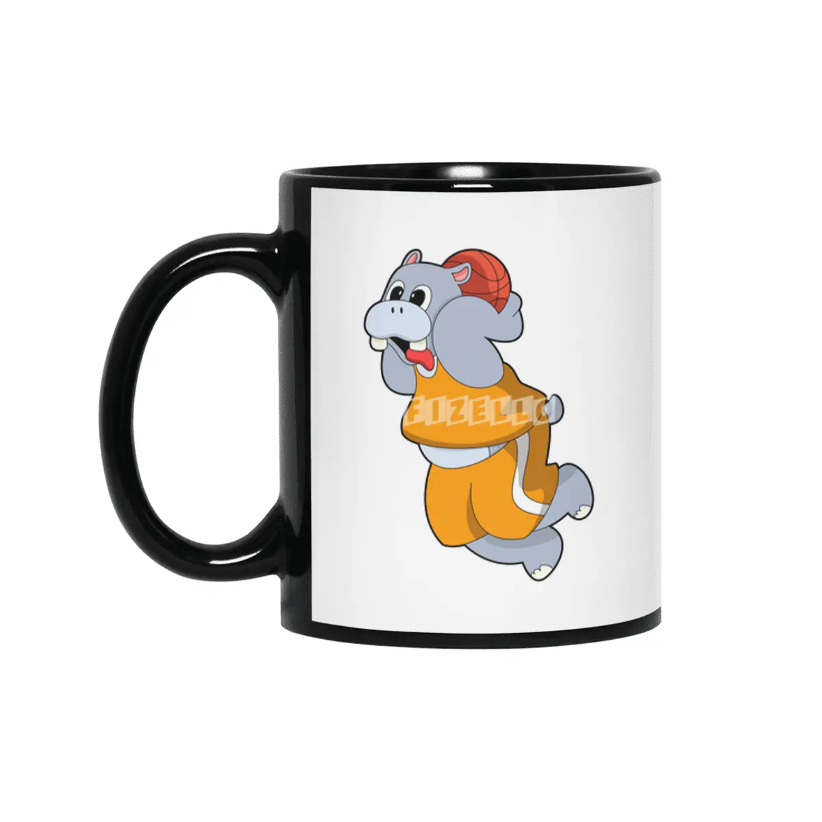 Hippo at Basketball Sports Siyah Kupa