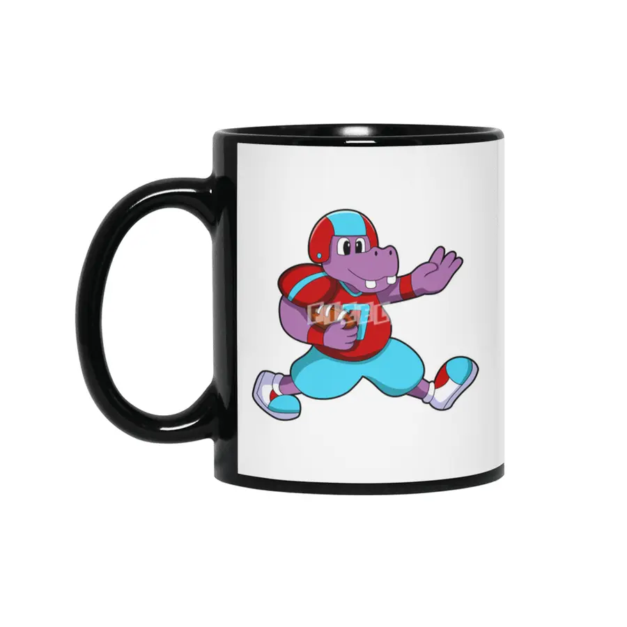Hippo at Sports with Football & Helmet Siyah Kupa