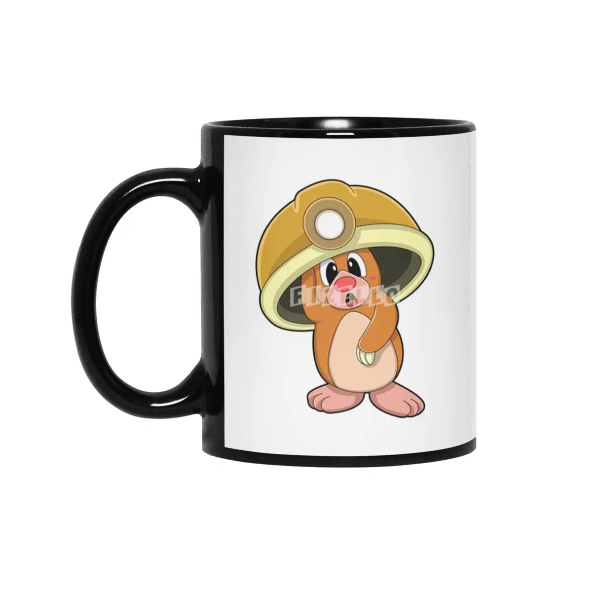 Mole as Miner with Helmet Siyah Kupa